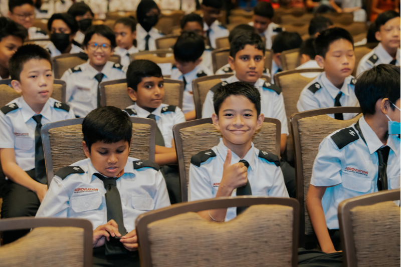 Junior Aviator Showing Thumbs Up