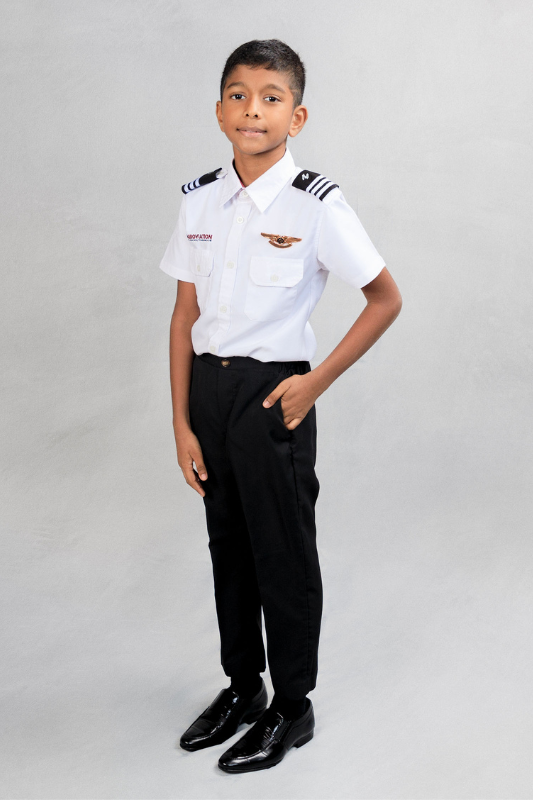 Male Junior Aviator Hand in Pocket