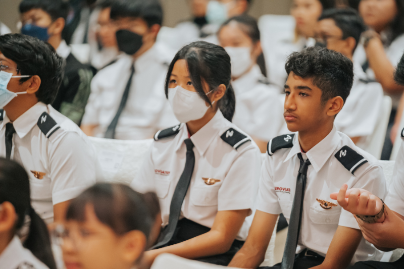 Young Aviator Focusing In Graduation Ceremony