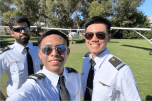 Young Aviator Taking Selfie
